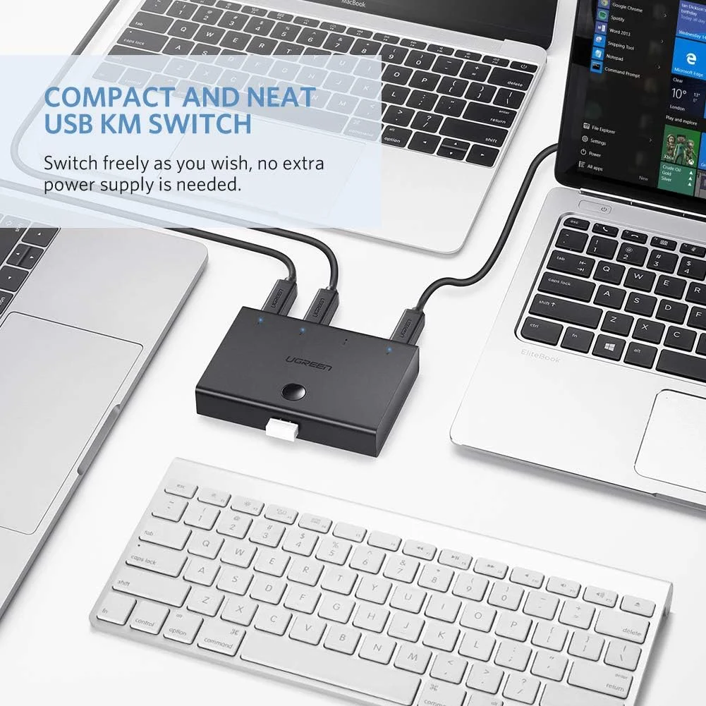Ugreen USB 2.0 Sharing Switch 4X1 Black