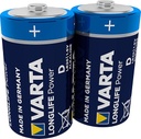 Varta Long Life Power 2D Alkaline Batteries - 1.5 Volt