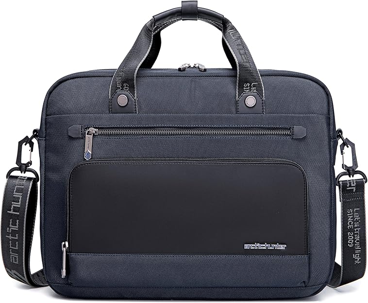 Arctic Hunter GW00017 Laptop Crossbody Bag – Waterproof Shoulder Messenger Bag with USB Charging Port, Anti-Theft Design, and Multiple Pockets – Blue