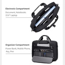 Arctic Hunter GW00017 Laptop Crossbody Bag – Waterproof Shoulder Messenger Bag with USB Charging Port, Anti-Theft Design, and Multiple Pockets – Blue