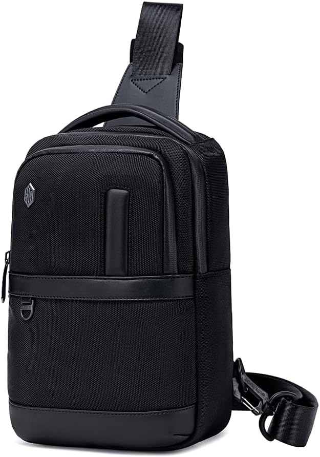 Arctic Hunter XB00678 Men’s Crossbody Shoulder Bag – Waterproof Casual Sling with USB Charging Port – Black