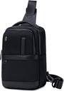 Arctic Hunter XB00678 Men’s Crossbody Shoulder Bag – Waterproof Casual Sling with USB Charging Port – Black
