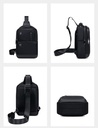Arctic Hunter XB00678 Men’s Crossbody Shoulder Bag – Waterproof Casual Sling with USB Charging Port – Black