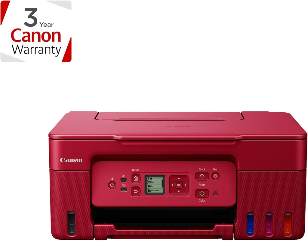 Canon PIXMA G3470 InkTank Multifunction Printer Red