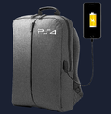 BAG BACK PS4 Gray-5030123 Gaming Backpack – PlayStation Inspired Laptop & Travel Backpack with USB Charging Design