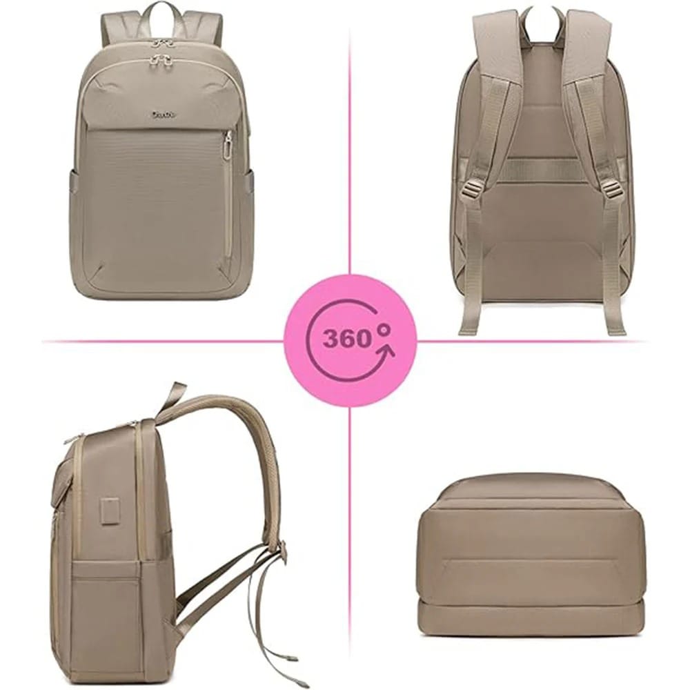 Chantria Laptop Backpack, 15.6 Inches, Waterproof, Khaki, CB-00633