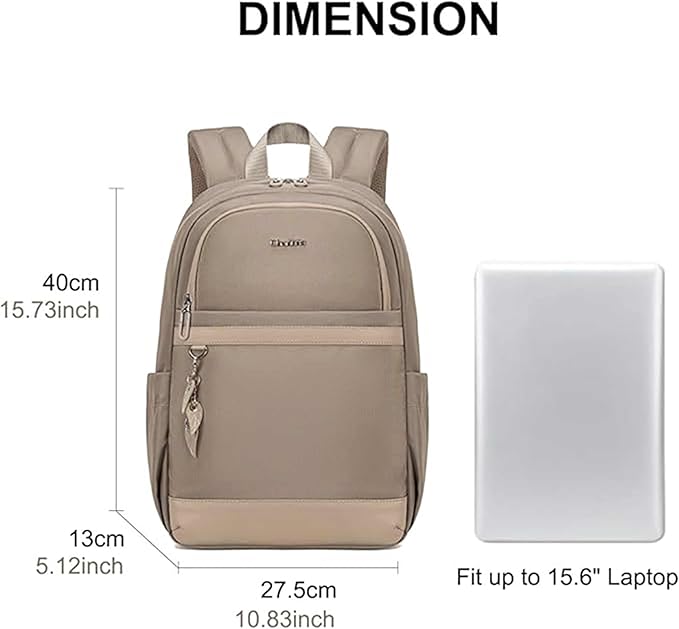 Chantria Laptop Backpack, 15.6 Inches, Waterproof, Khaki, CB-00648