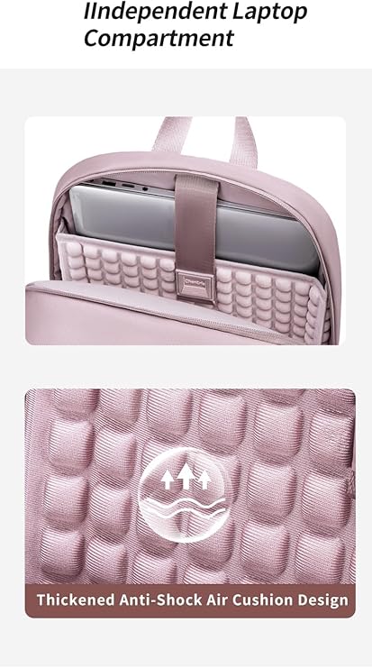 Chantria Laptop Backpack, 15.6 Inches, Waterproof, Pink, CB-00633