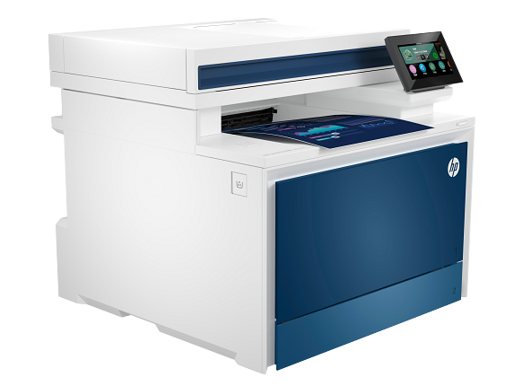 HP Color LaserJet Pro MFP 4303fdw Exosphere, right facing with output