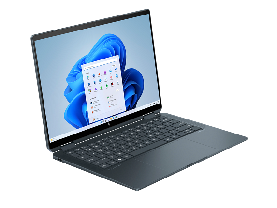 SERIES ONLY23C2-Spectre-14 Slate Blue T 9MP IR Cam FPR Win11 Core Set FrontRightWhiteBG