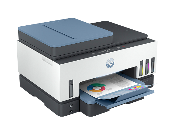 HP Smart Tank 795 All-in-one Dark Surf Blue Coreset FrontRight Output