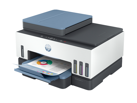 HP Smart Tank 795 All-in-one Dark Surf Blue Coreset FrontLeft Output