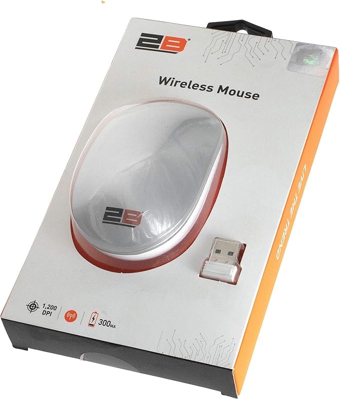 2B Wireless 2.4G Mouse With Movable Cover White*Silver