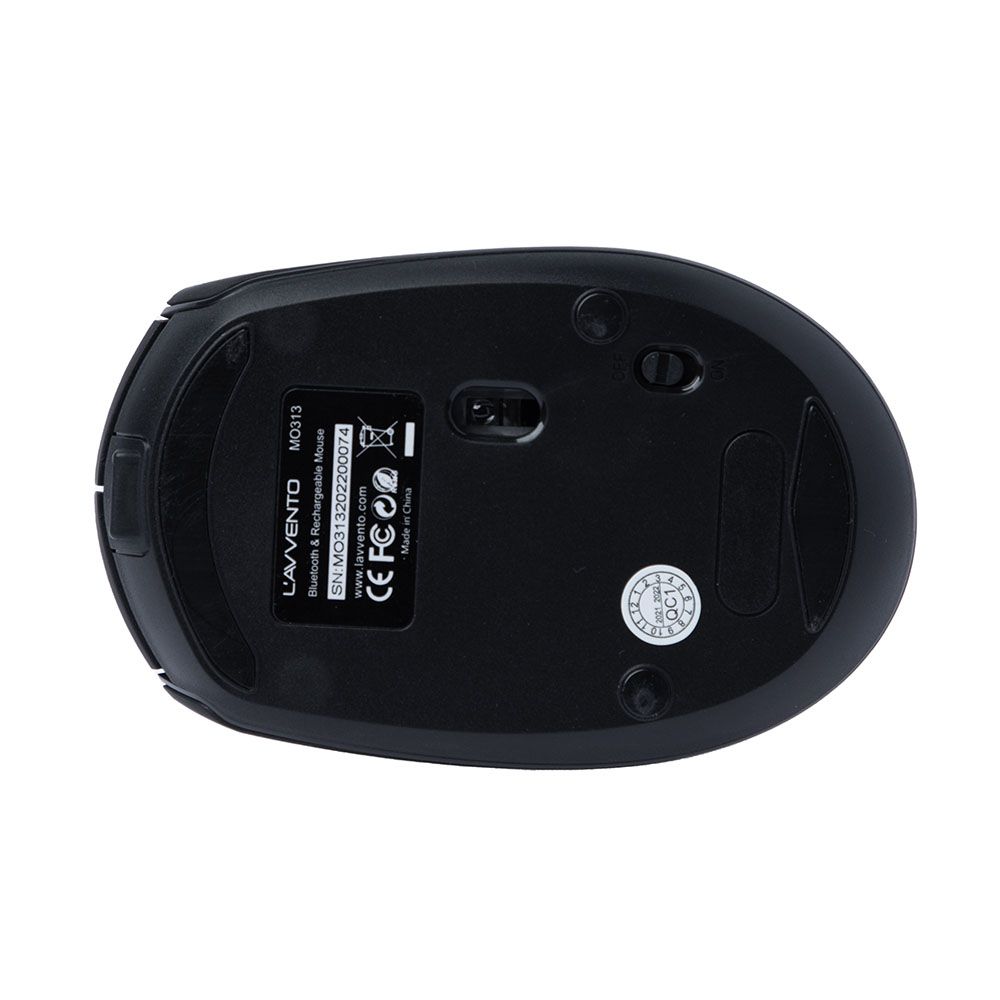 L'AVVENTO (MO313) Bluetooth Mouse 3.0 With Rechargeable Battery Inside - Black