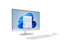 23C1-INTEL OPP HP 24 inch All-in-One Desktop PC 24 ShellWhite T NT HAS CaptainCrunchWireless CoreSet Win11 FrontRight WhiteBG