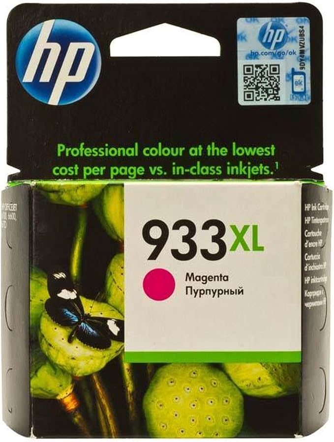 HP 933XL Magenta Original Ink Cartridge (CN055AE) – High-Yield Ink for HP OfficeJet 6100, 6600, 6700, 7110, 7510, 7610, and 7612 Printers