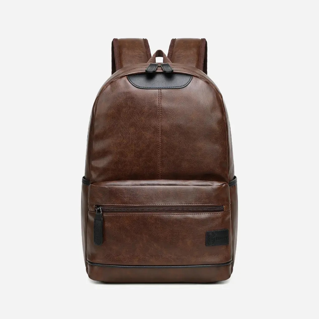 RAHALA Leather Backpack – Brown (GLD 113-1861) – Premium Genuine Leather Travel and Business Bag with Multiple Compartments