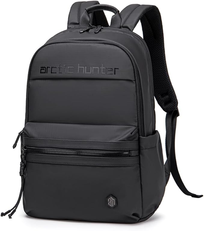 Arctic Hunter B00536 15.6-Inch Laptop Backpack – Casual Water-Resistant Business Bag with USB Charging Port and Multi-Pocket Design – Black