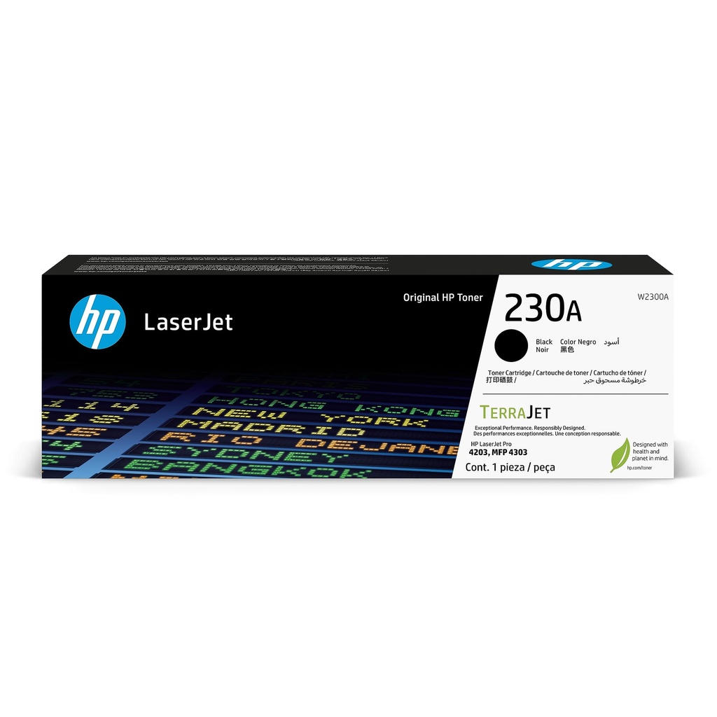 HP 230A Black Original LaserJet Toner Cartridge (W2300A) – For HP Color LaserJet Pro 4200, 4300, 4301, and MFP 4303 Series Printers