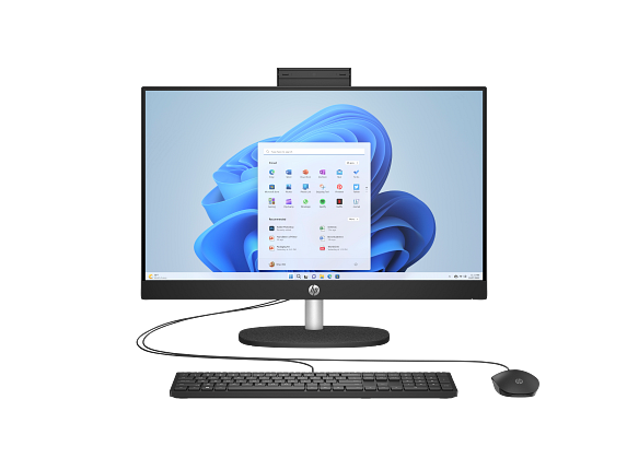 HP All-in-One 24-cr0018ne Desktop – Intel Core i5, 8GB RAM, 512GB SSD, 23.8-Inch FHD Display, Windows 11 (Black)