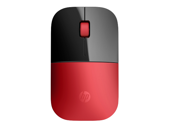 HP Z3700 Wireless Mouse – Red | Slim, Portable, 2.4GHz USB Optical Mouse for Laptop & PC