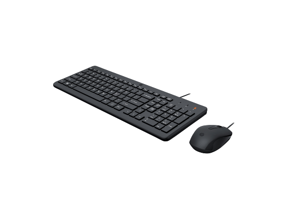 HP 150 Wired Mouse and Keyboard Combo – Full-Sized Ergonomic USB Keyboard & Mouse Set for Everyday Productivity