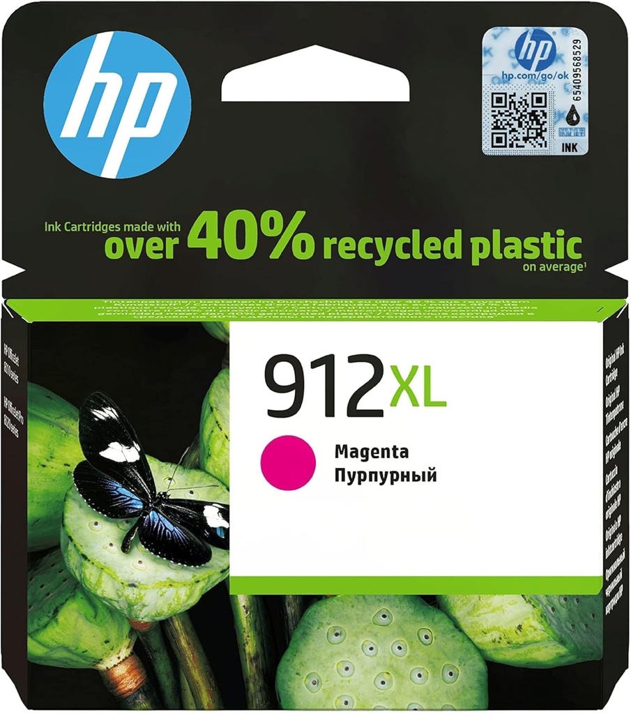 HP 912XL Magenta High-Yield Original Ink Cartridge (3YL82A) – For HP OfficeJet 8010, 8012, 8020, 8022, 8023, 8025, and 8030 Series Printers