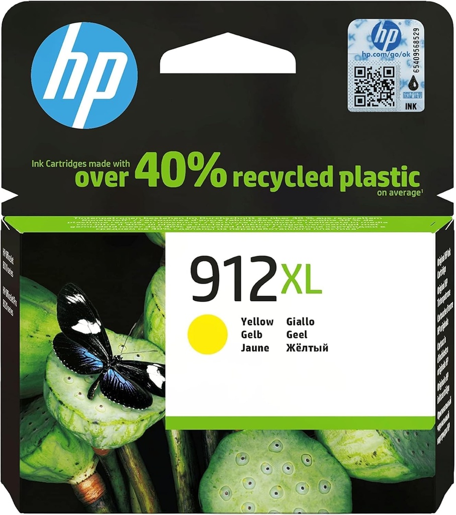 HP 912XL Yellow High-Yield Original Ink Cartridge (3YL83A) – For HP OfficeJet 8010, 8012, 8020, 8022, 8023, 8025, and 8030 Series Printers