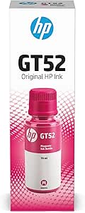 HP GT52 Magenta Original Ink Bottle – Genuine HP Ink for HP Smart Tank and Ink Tank Series Printers