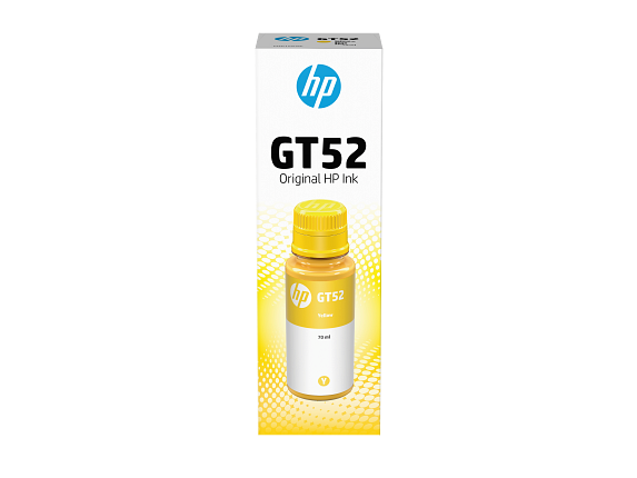 HP GT52 Yellow Original Ink Bottle – Genuine HP Ink for HP Smart Tank and Ink Tank Series Printers