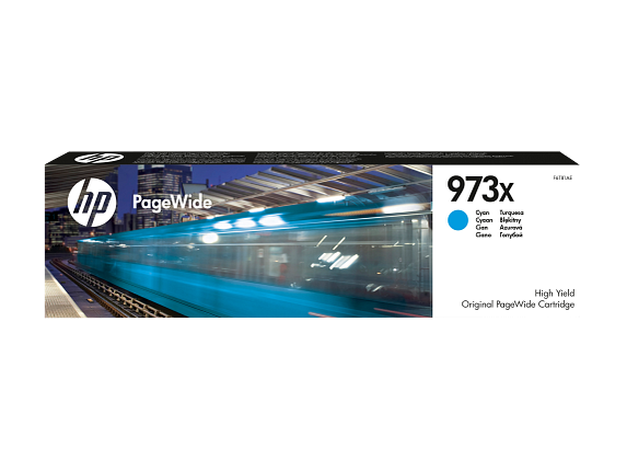 HP 973X High Yield Cyan Original PageWide Ink Cartridge – Genuine HP Cartridge for HP PageWide Pro 452/477 Series Printers