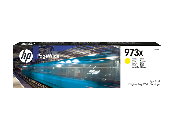 HP 973X High Yield Yellow Original PageWide Ink Cartridge – Genuine HP Cartridge for HP PageWide Pro 452/477 Series Printers