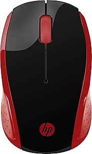 HP Wireless Mouse 200 (Red) – Model 2HU82AA – Ergonomic 2.4GHz Optical Mouse with USB Nano Receiver