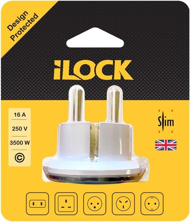 iLOCK MK 16A Plug – 250V, 3500W Heavy-Duty Electrical Power Plug for Home and Office Appliances