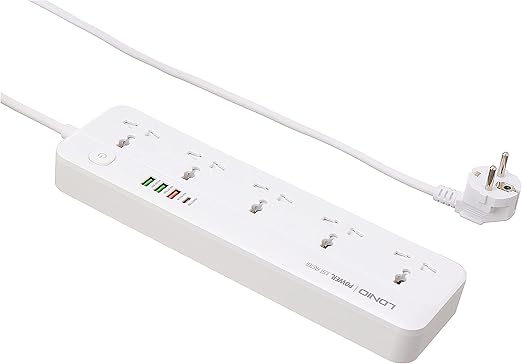 LDNIO 5 POWER SOCKET+1PD+1QC3.0+2 AUTO-ID