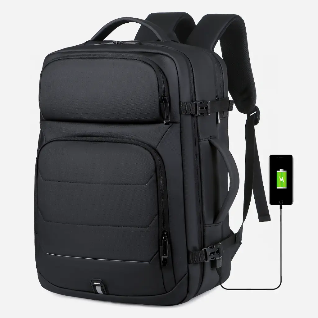 RAHALA-2201 -Black Backpack and Laptop 17 Inch Large Capacity Strong Material for Day/Travel/Trips/U