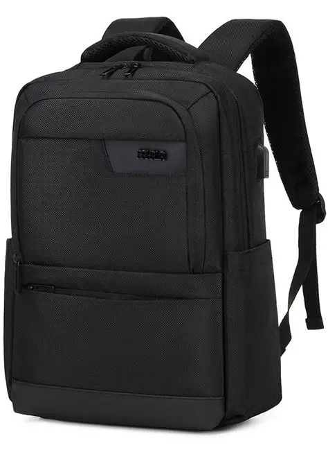 Rahala-Rl-502- Black 15.6-Inch Laptop Large Capacity Waterproof Business USB Charging Backpack.