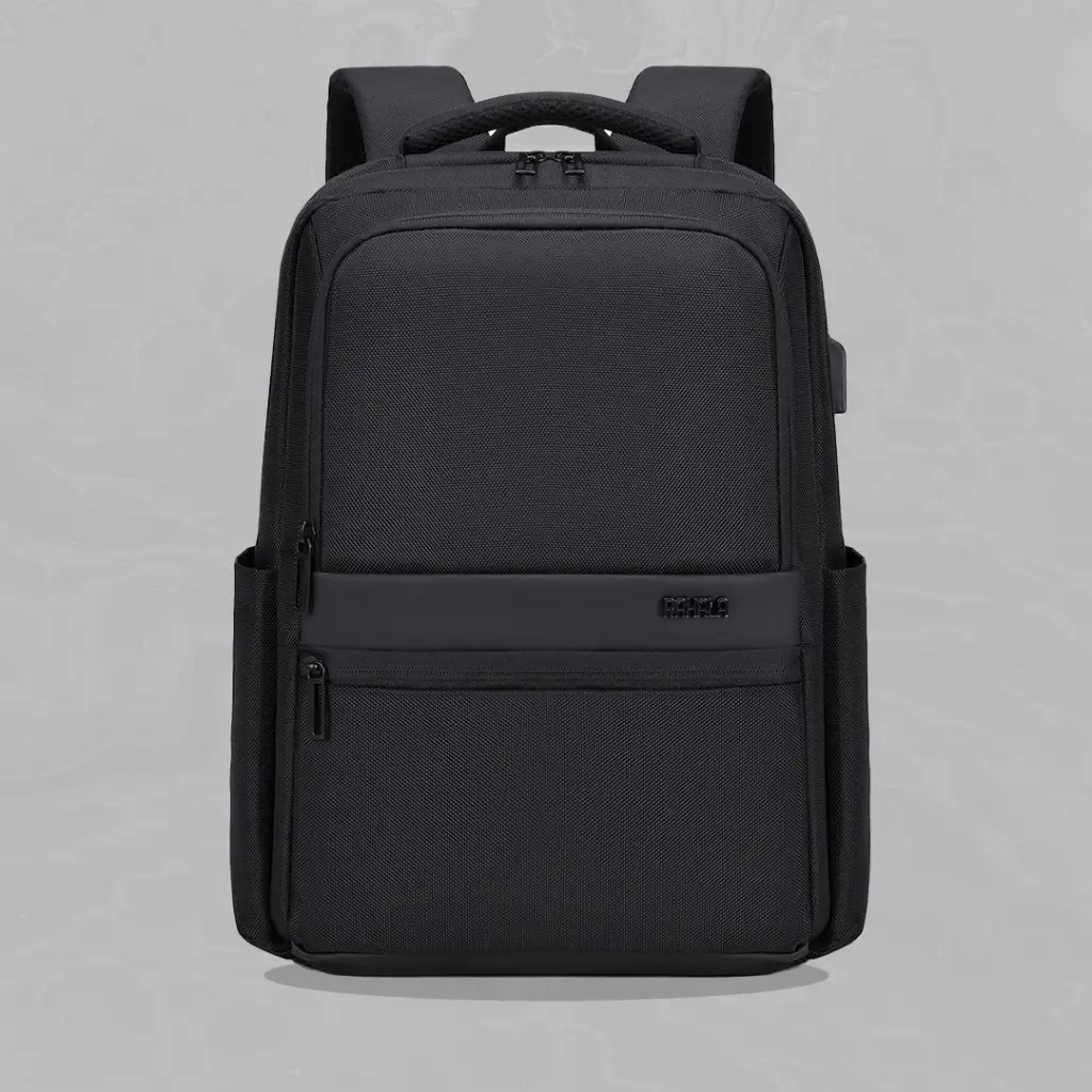 Rahala-Rl-503 -Black Laptop Bag Expandable 15.6-inch Travel Waterproof Business Backpack USB.