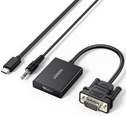 UGREEN CM513 VGA to HDMI Adapter – Model 50945 – 1080P Video Converter with Audio Support and USB Power