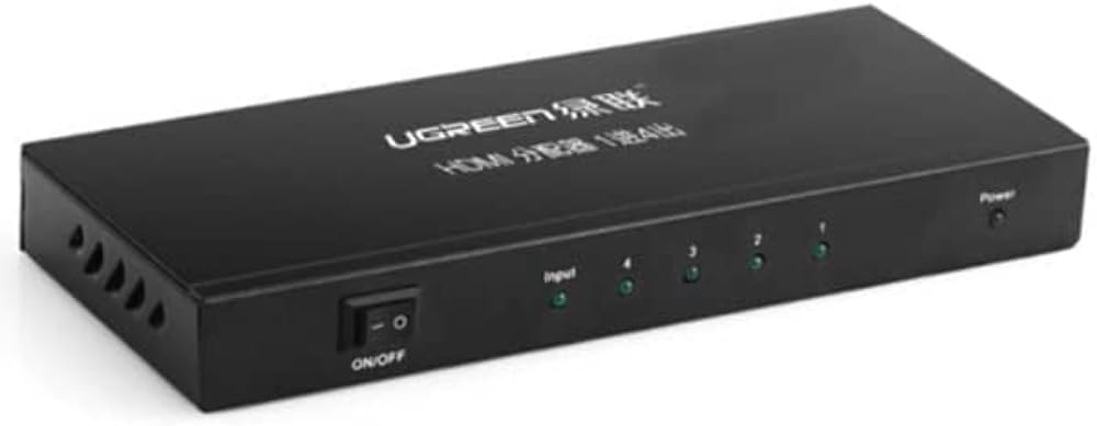 UGREEN 40202EU HDMI Splitter 1-In 4-Out – 4K UHD HDMI Switch Box for TV, Monitor & Projector