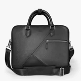 Zento Bermuda Black Vegan Leather Bag – Unisex Stylish Handheld & Shoulder Tote for Daily and Travel Use