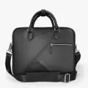 Zento Bermuda Black Vegan Leather Bag – Unisex Stylish Handheld & Shoulder Tote for Daily and Travel Use