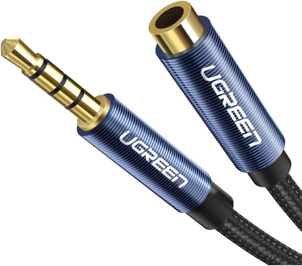 UGREEN 3.5mm Male to 3.5mm Female Extension Cable 1m (Black) AV118