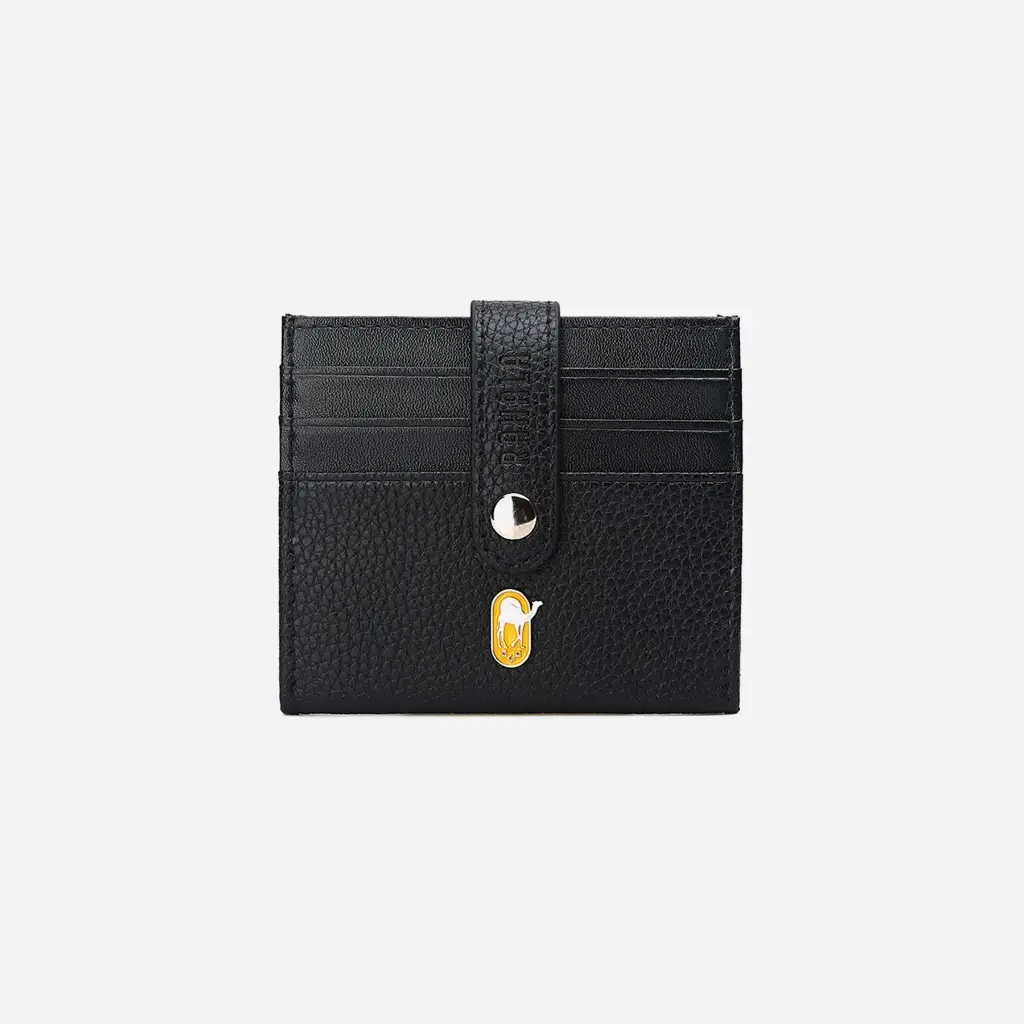 Rahala RA107 Men's 4-sided Bifold Leather Cardholder (Black)