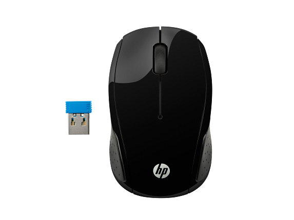 HP 200 Optical Sensor Wireless Mouse - Black-MO458