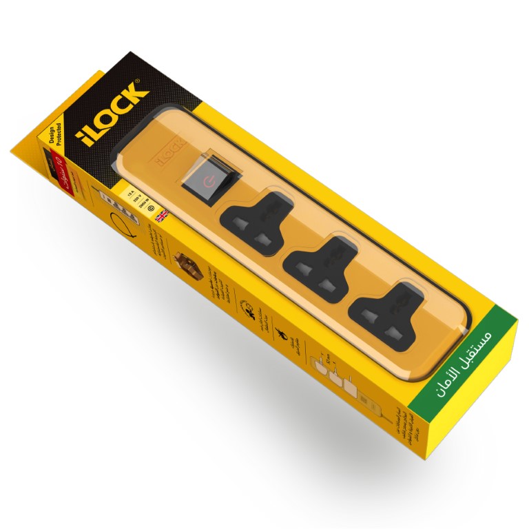 ILOCK 16A  Power Strip 3 Outlets Sockets 
