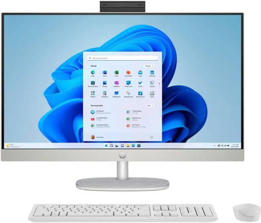 HP All-in-One 27-cr0002i PC – 27" FHD Touch Screen, Intel Core i7-1355U, 16GB RAM, 512GB SSD, Windows 11, White