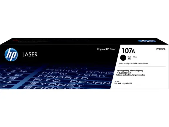 HP 107A Black Original Laser Toner Cartridge – For HP Laser 107, 135, and 137 Series Printers