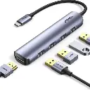 UGREEN-20197-CM417-USB-C to 4*USB 3.0+HDMI Adapter