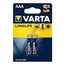 Varta Longlife AAA Alkaline Batteries – Model 4103 – Pack of 2 (1.5V Each)